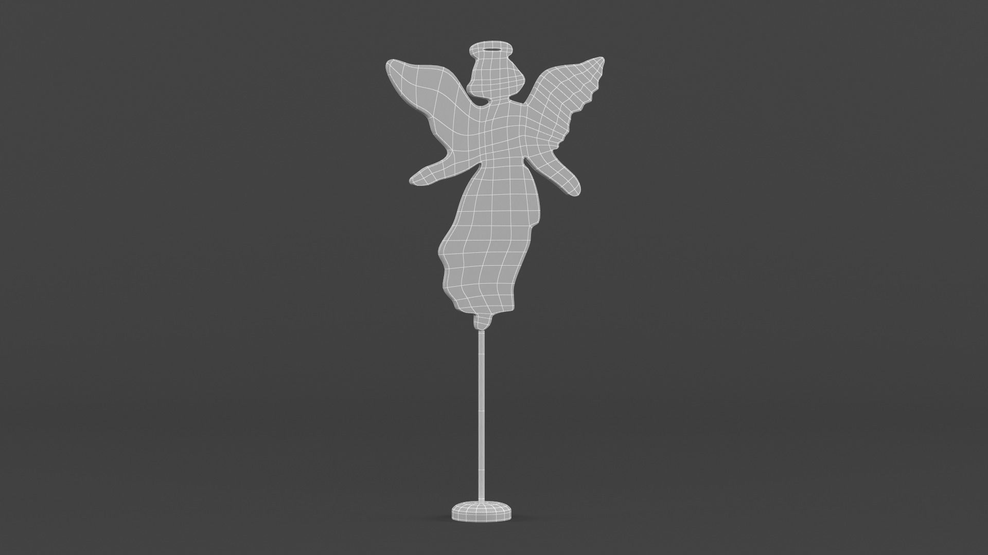 Wooden Angel 3D model CGTrader