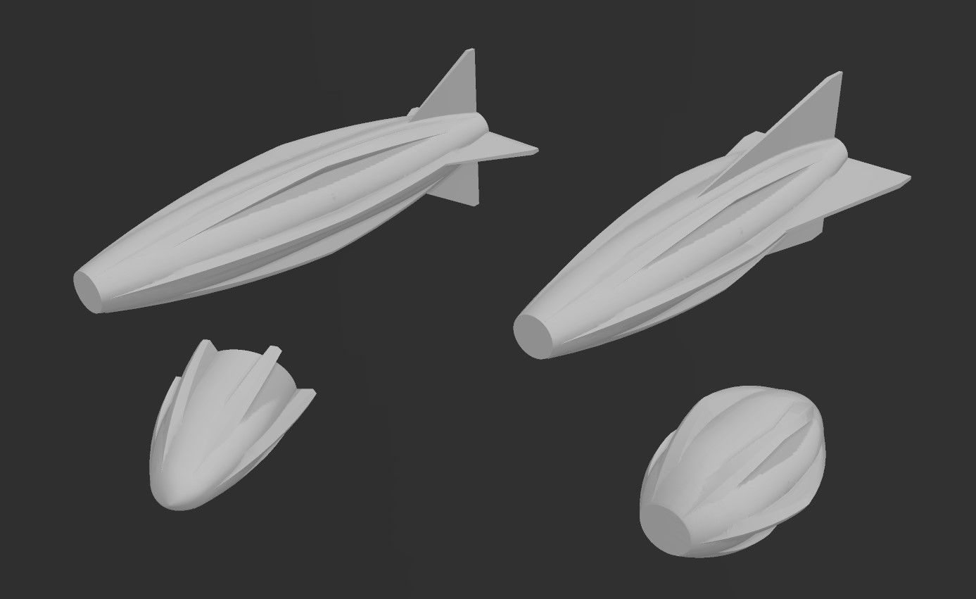 Rocket Wings Concept Mortar Aero Flight 3D model 3D printable CGTrader