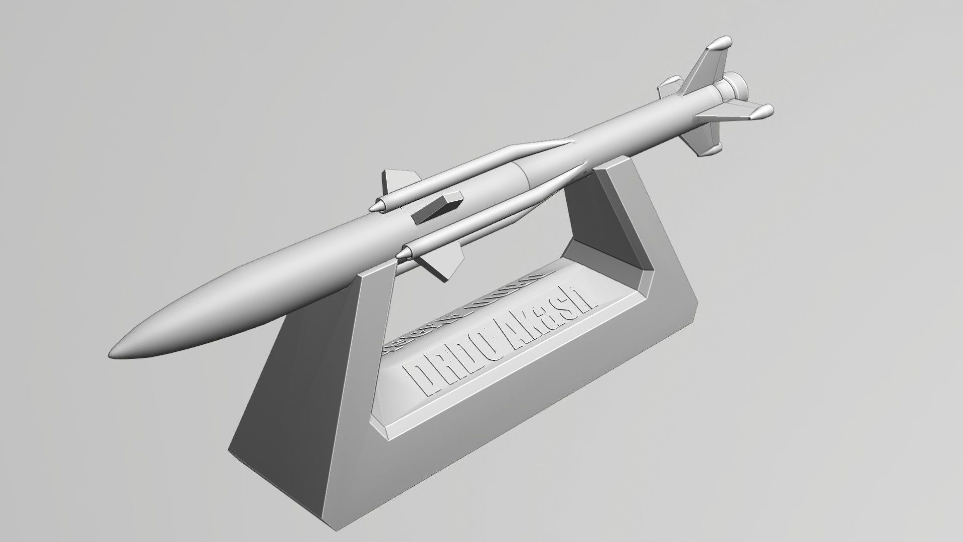 3D model Rocket Missile DRDO Akash VR / AR / lowpoly CGTrader