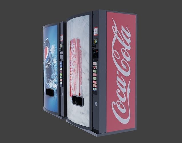 Pepsi And Coca Cola Vending Machine 3D Model | CGTrader