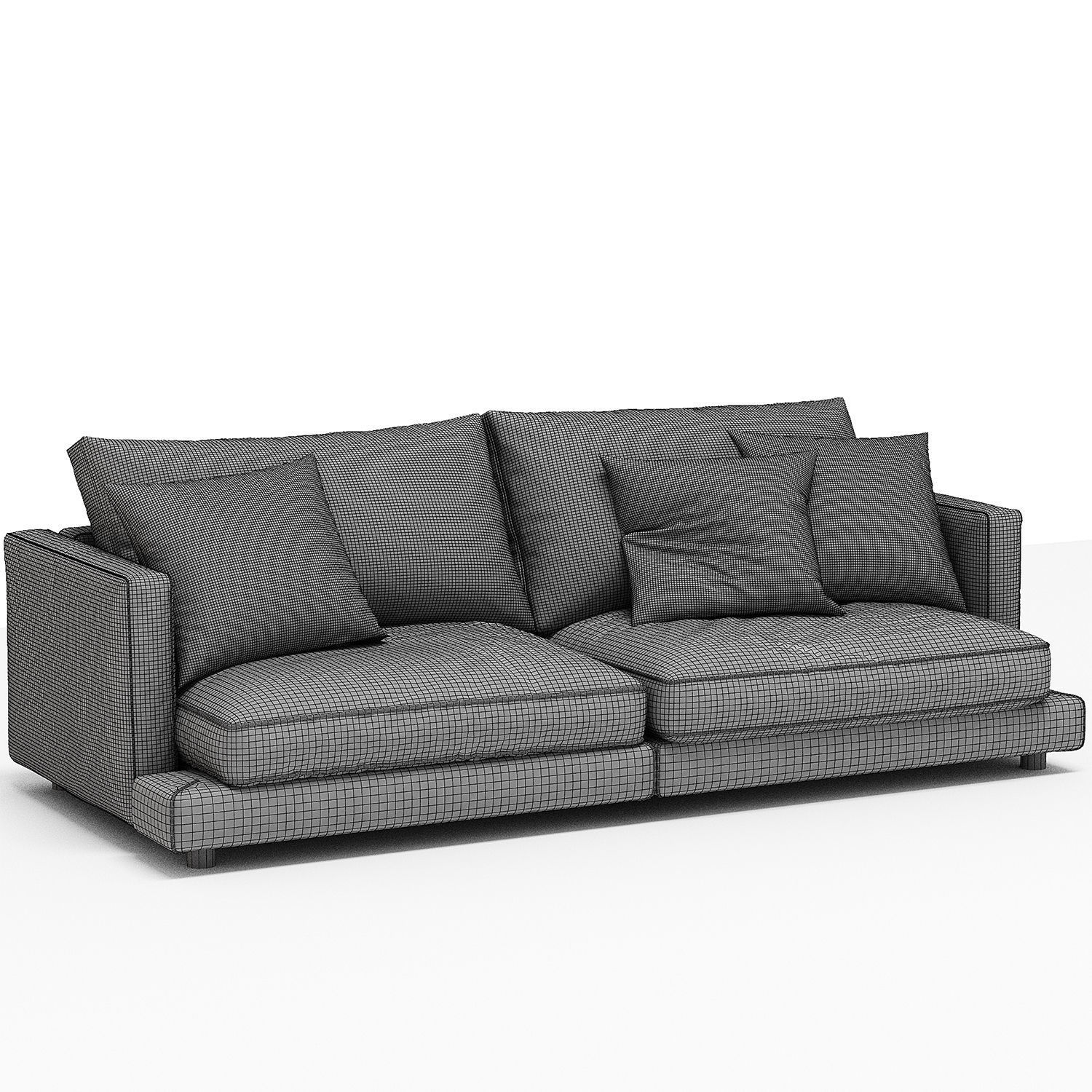 Flexform Long Island 2 Seats Sofa 3D model CGTrader
