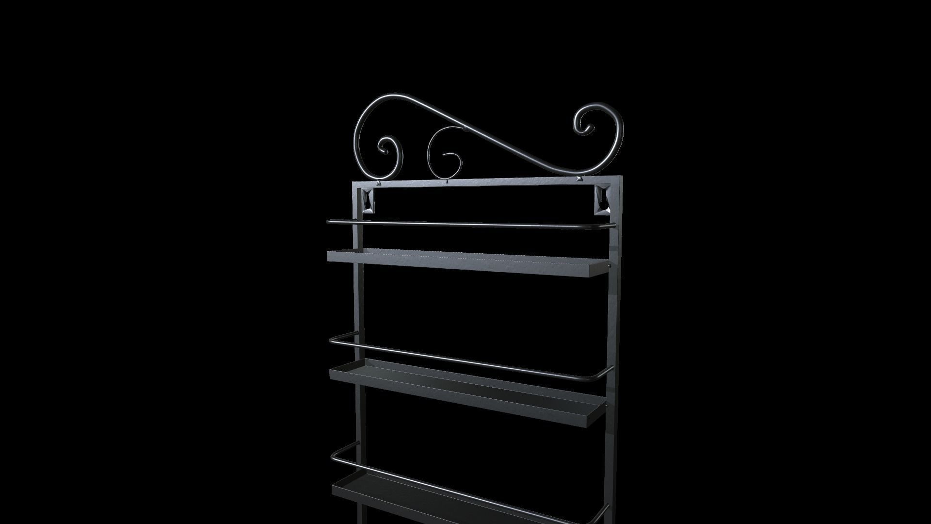 Wall Rack 3D model | CGTrader