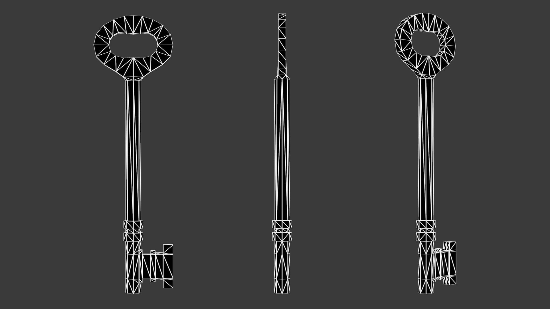 3D model Bronze key Low-poly 3D model VR / AR / low-poly | CGTrader
