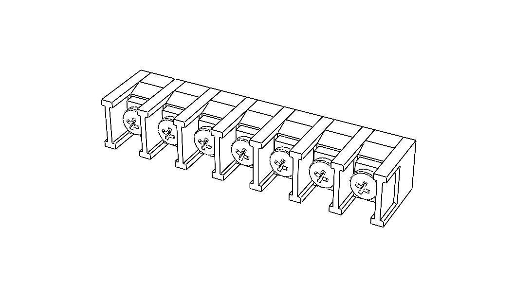 Barrier Type Terminal Block 3D model rigged CGTrader
