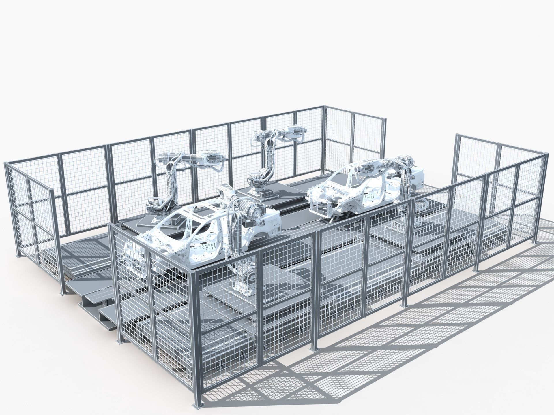 Automobile Assembly Line 3D model CGTrader