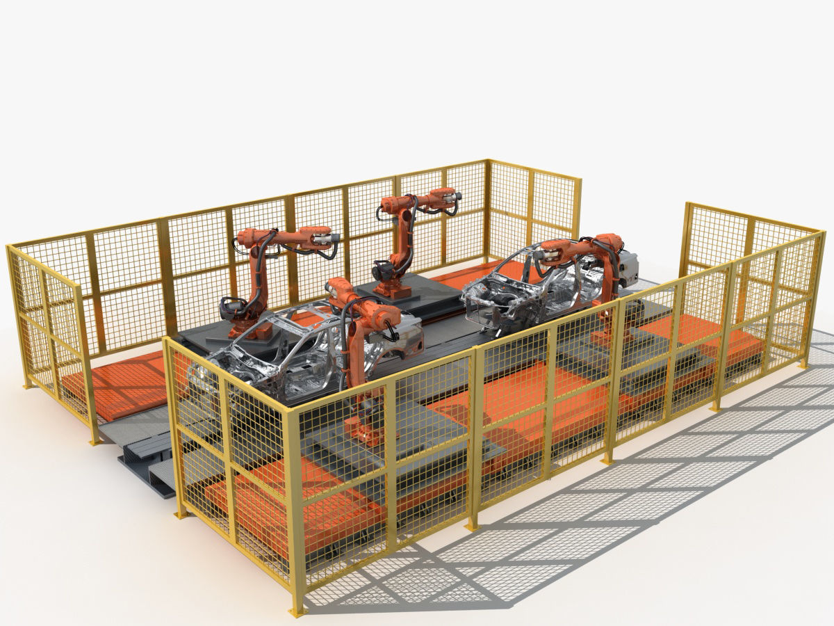 Automobile Assembly Line 3D model CGTrader