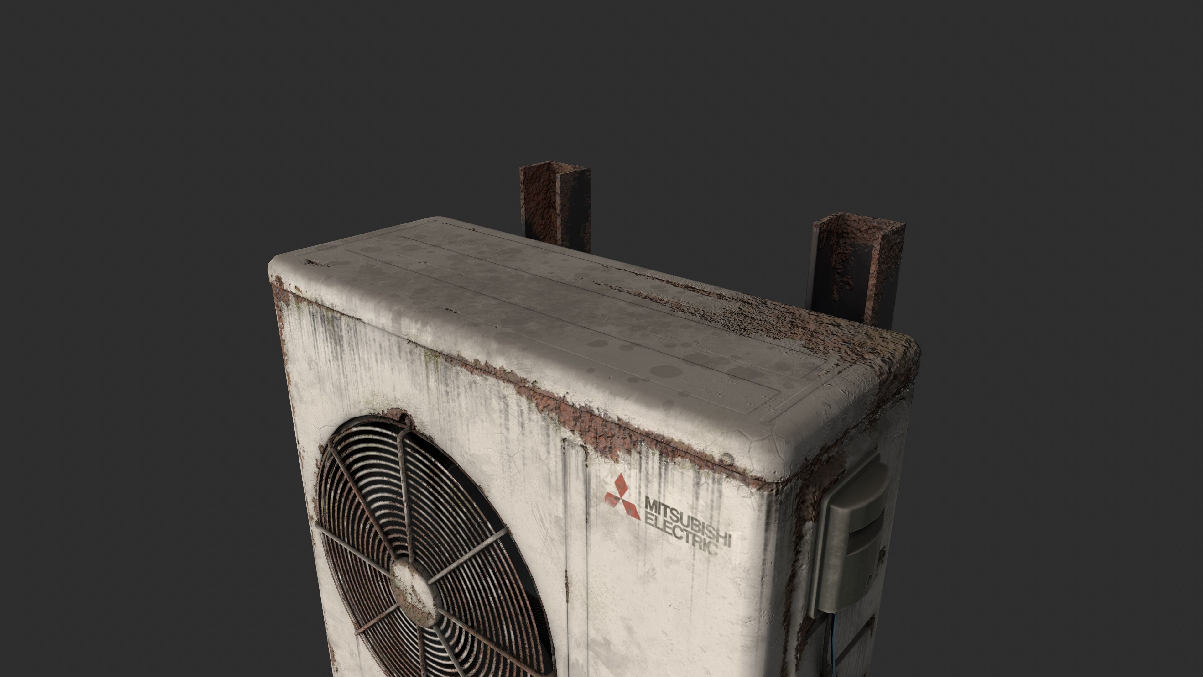 Rusty Air Conditioner free VR / AR / lowpoly 3D model CGTrader
