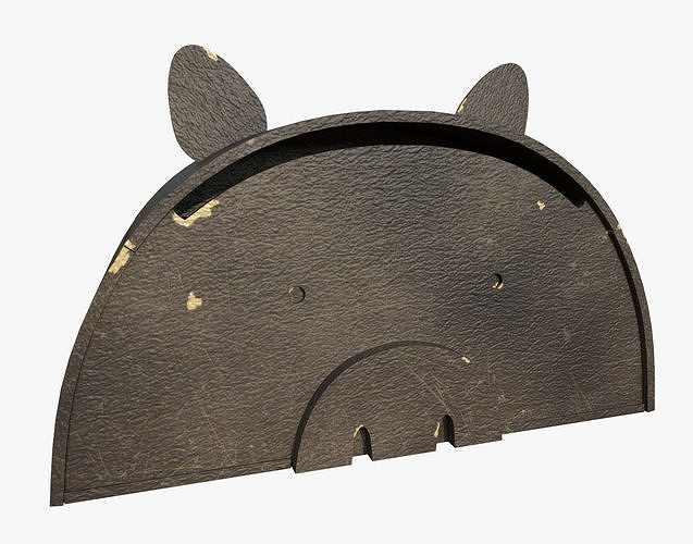 Pig Toy Box for Playing Equipments Child Room Leather Edition 3D model