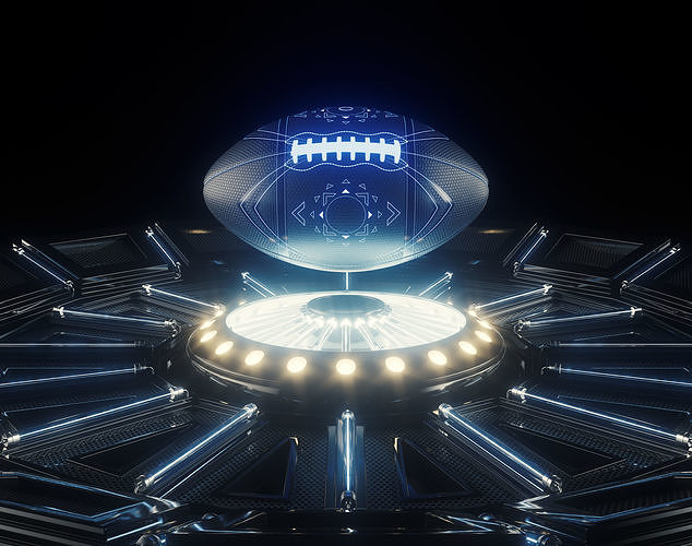 Futuristic American Football and Stage