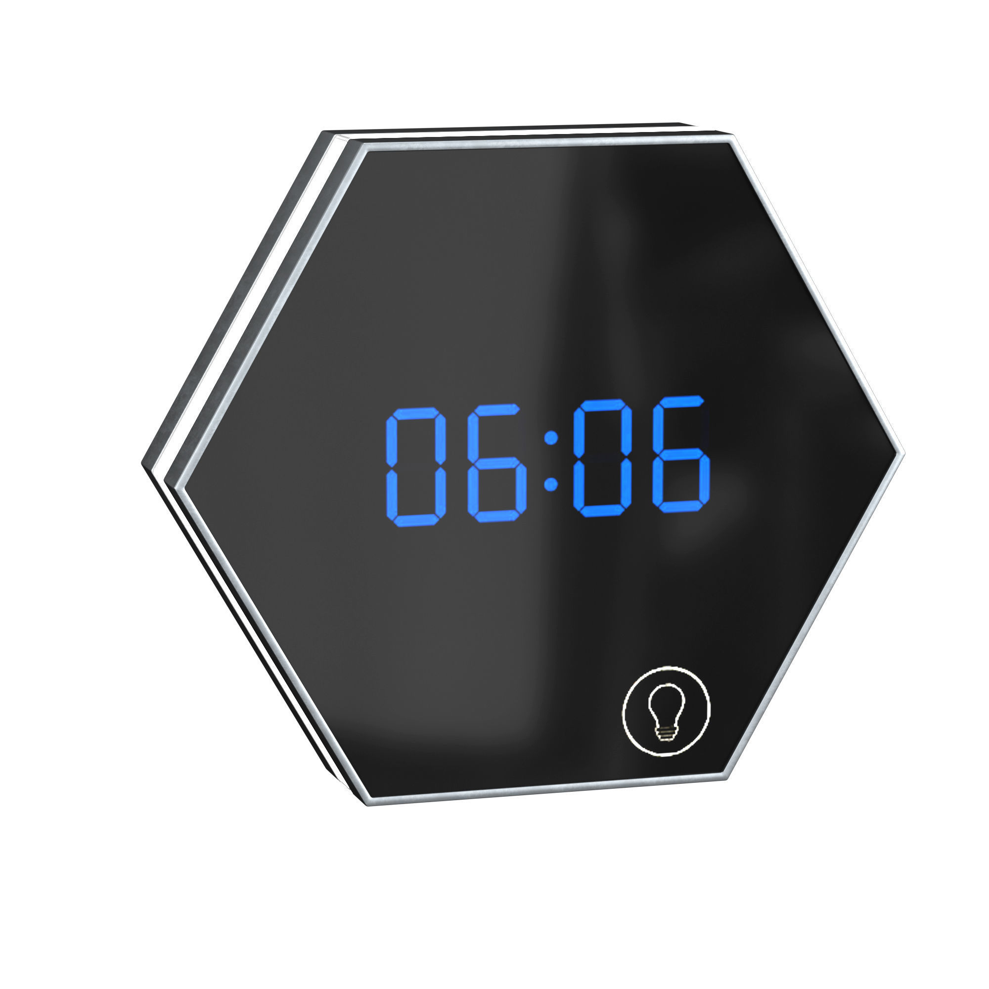 Mirror Hexagon Alarm Clock 3D Model CGTrader Mirror Hexagon Alarm Clock 3D Model CGTrader