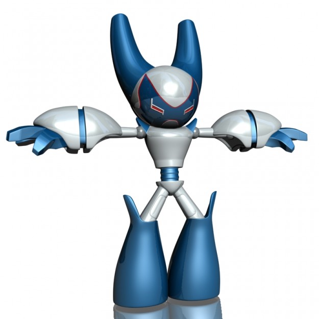 3D model RobotBoy Cartoon Robot Character VR / AR / lowpoly rigged MAX
