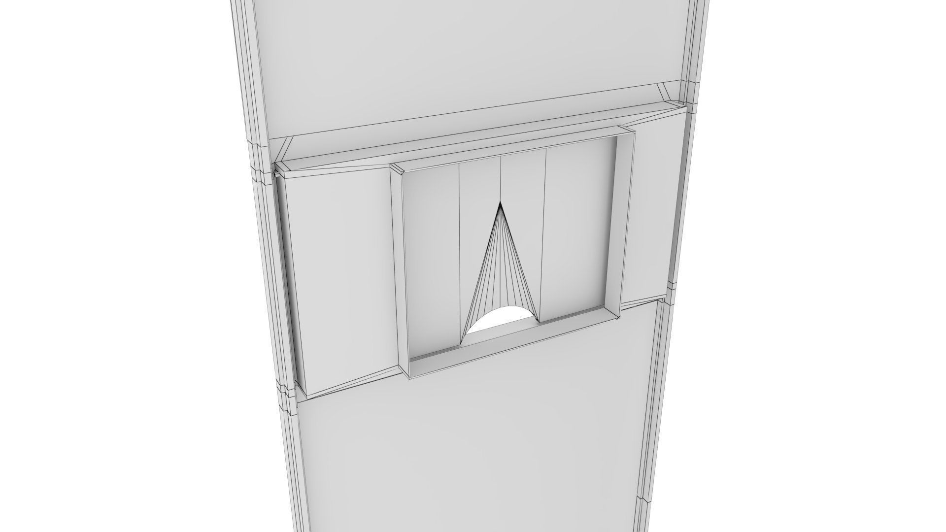 3D model Street Light lamppost with internal electrics and wiring VR