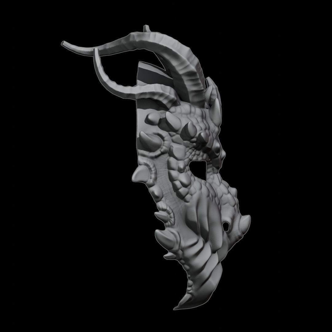 Dragon Face Mask Printable STL 3D model 3D printable | CGTrader