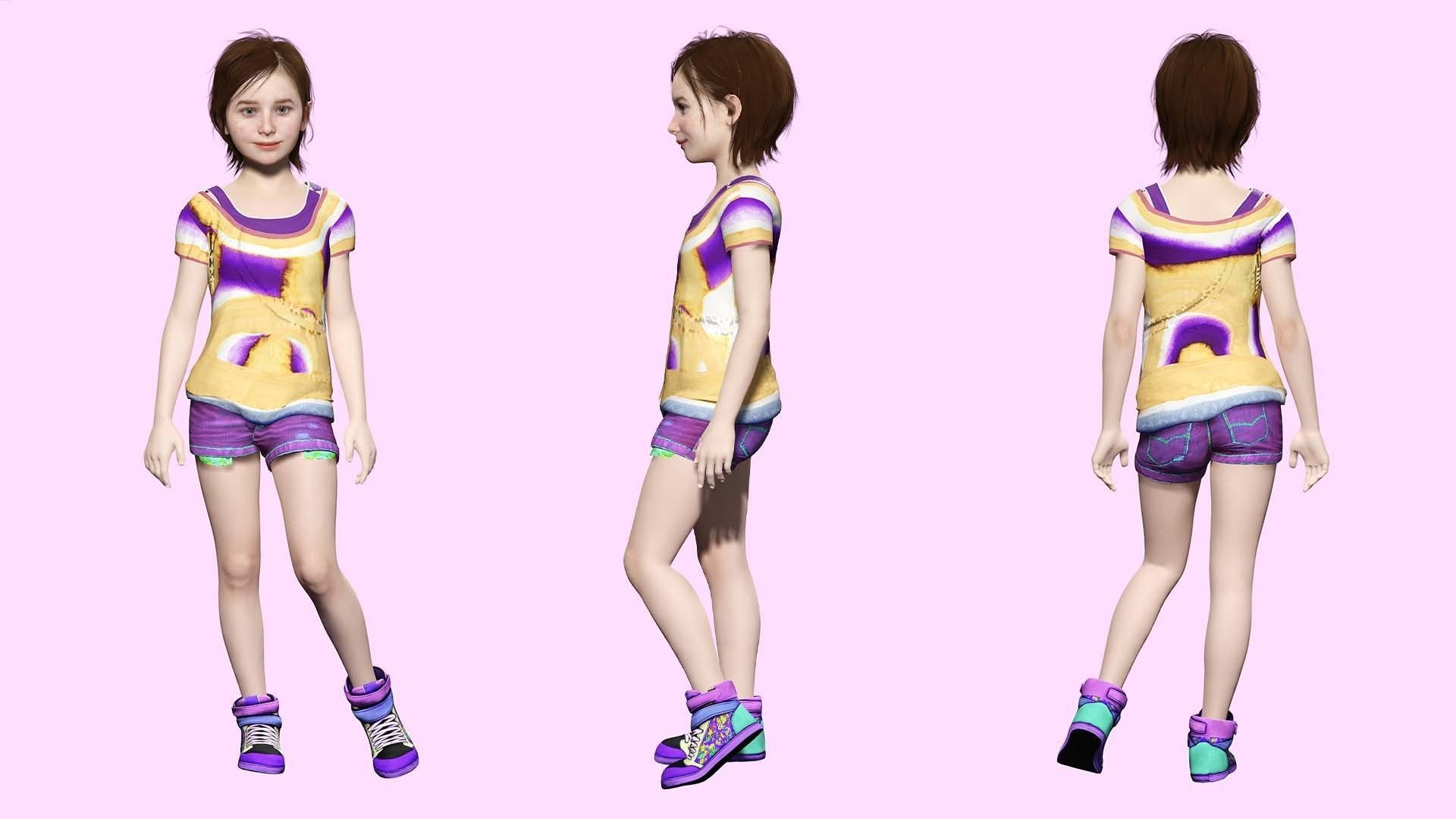 3D model Sophia - little Sunshine VR / AR / low-poly | CGTrader