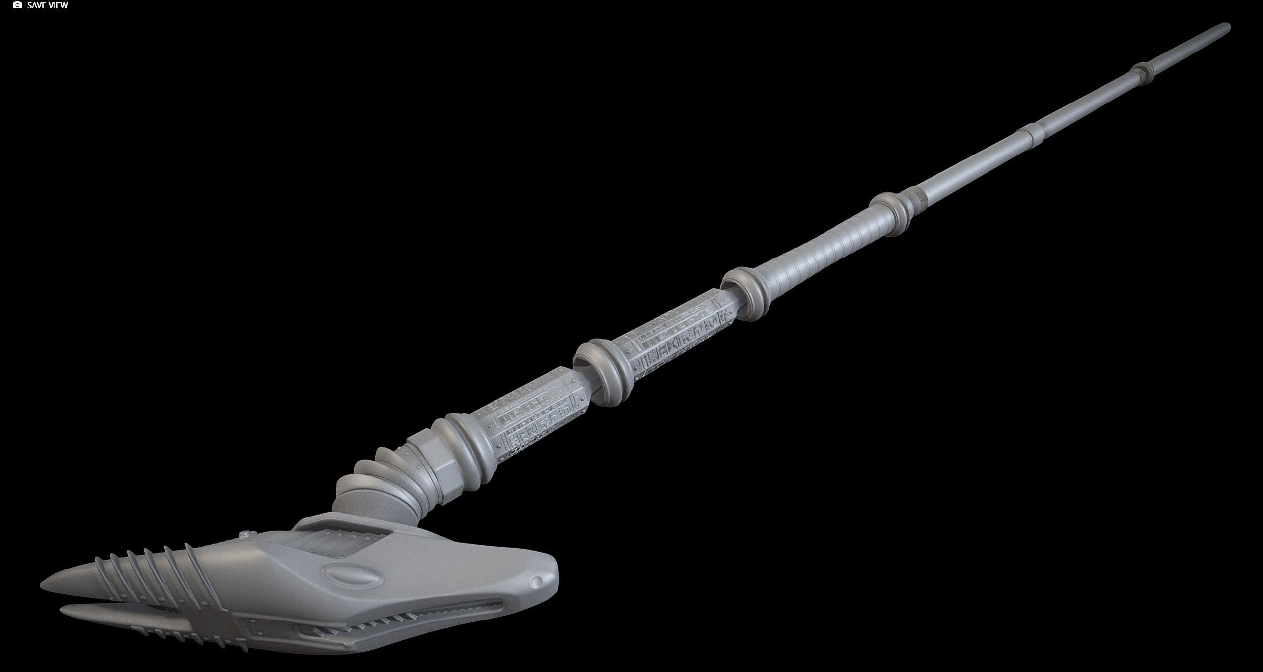 The staff of Anubis 3D model 3D printable CGTrader