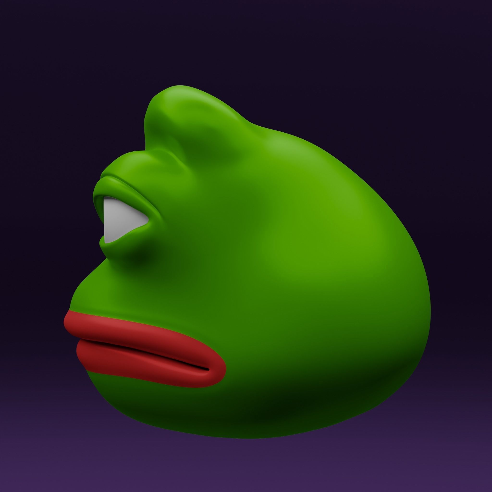 3D model Pepe the Frog - Angry Pepe Expression Head Model VR / AR / low ...
