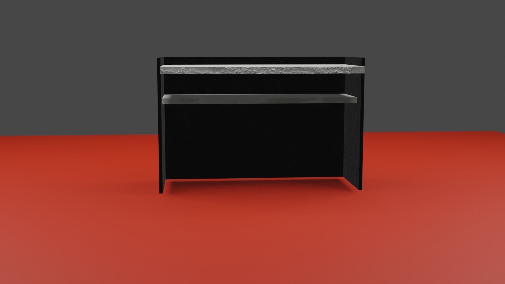 Modern Black Work Table 3D model animated CGTrader