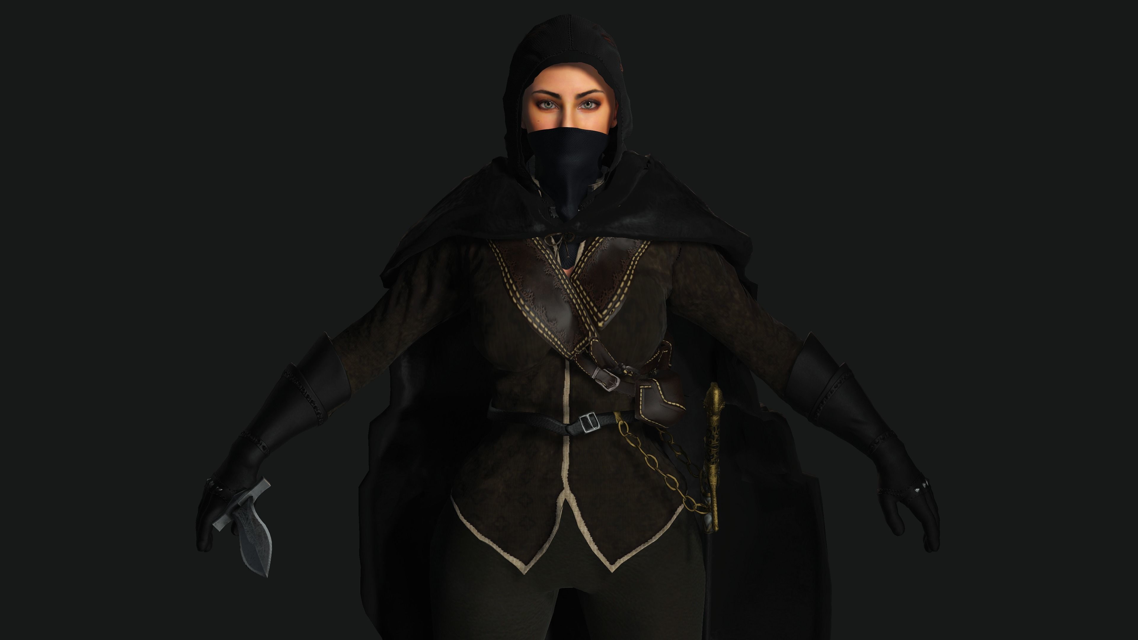 Assassin Character Model 3D model AAA 3D FANTASY WARRIOR ASSASSIN - REALISTIC RIG GAME CHARACTER ...
