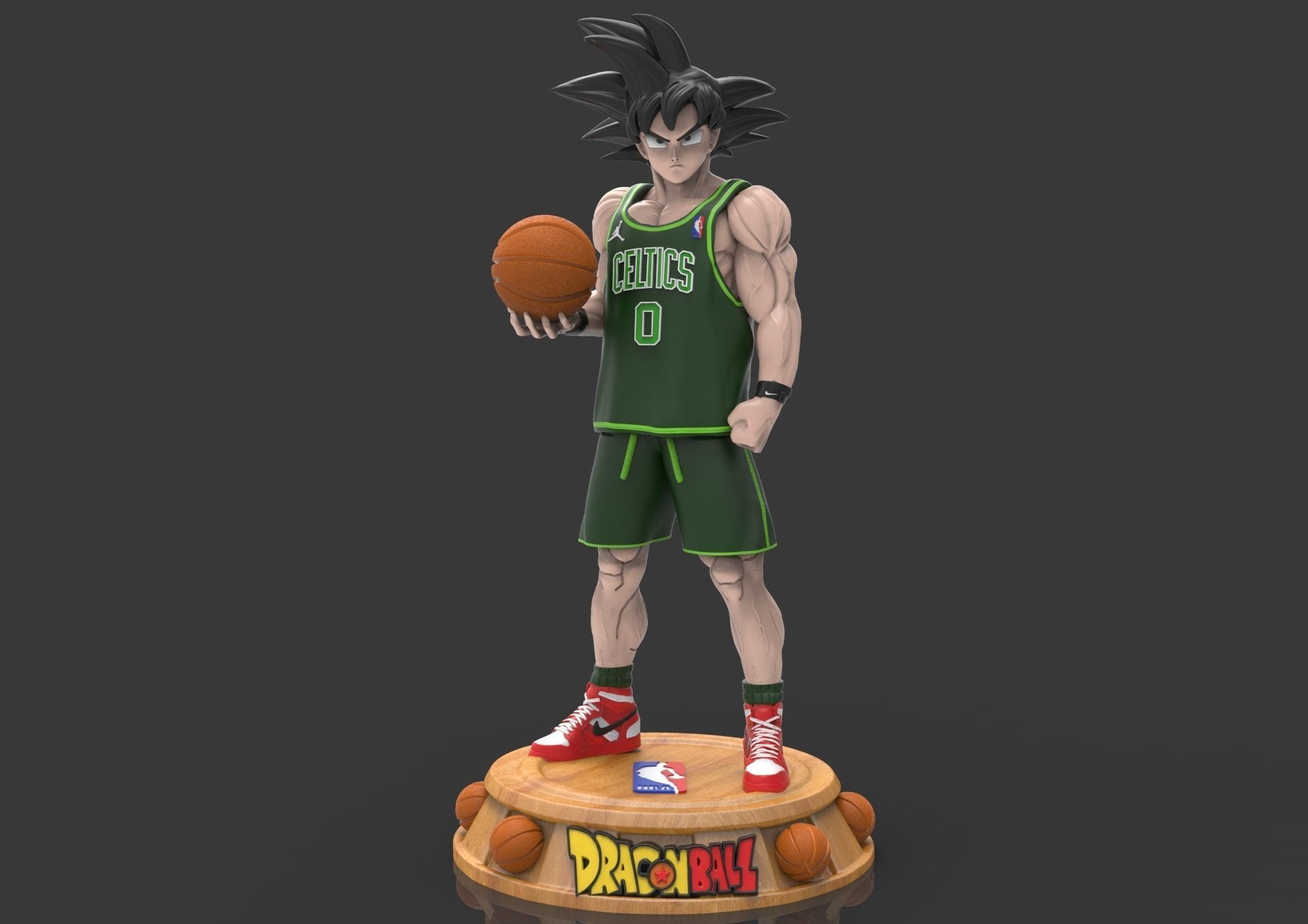 Goku Basketball NBA Boston Celtics action figure Dragon Ball Z 3D model
