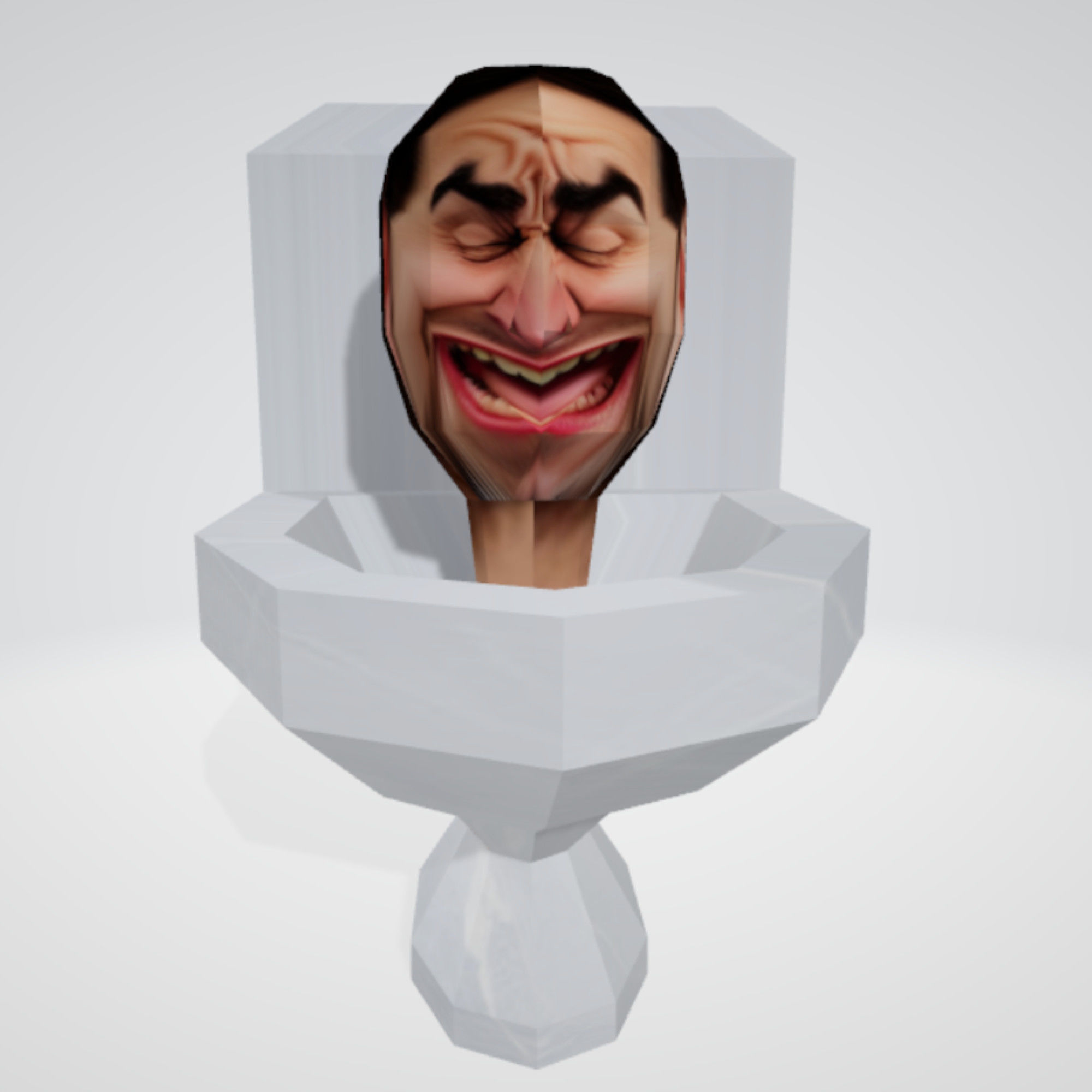 3D model Skibidi Toilet Head Rigged VR / AR / low-poly | CGTrader