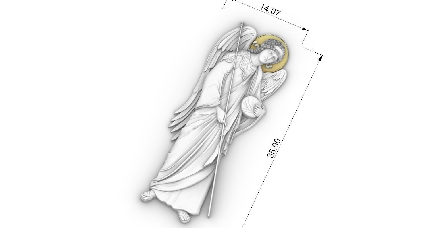 Archangel angel cnc orthodox 3D model 3D printable | CGTrader