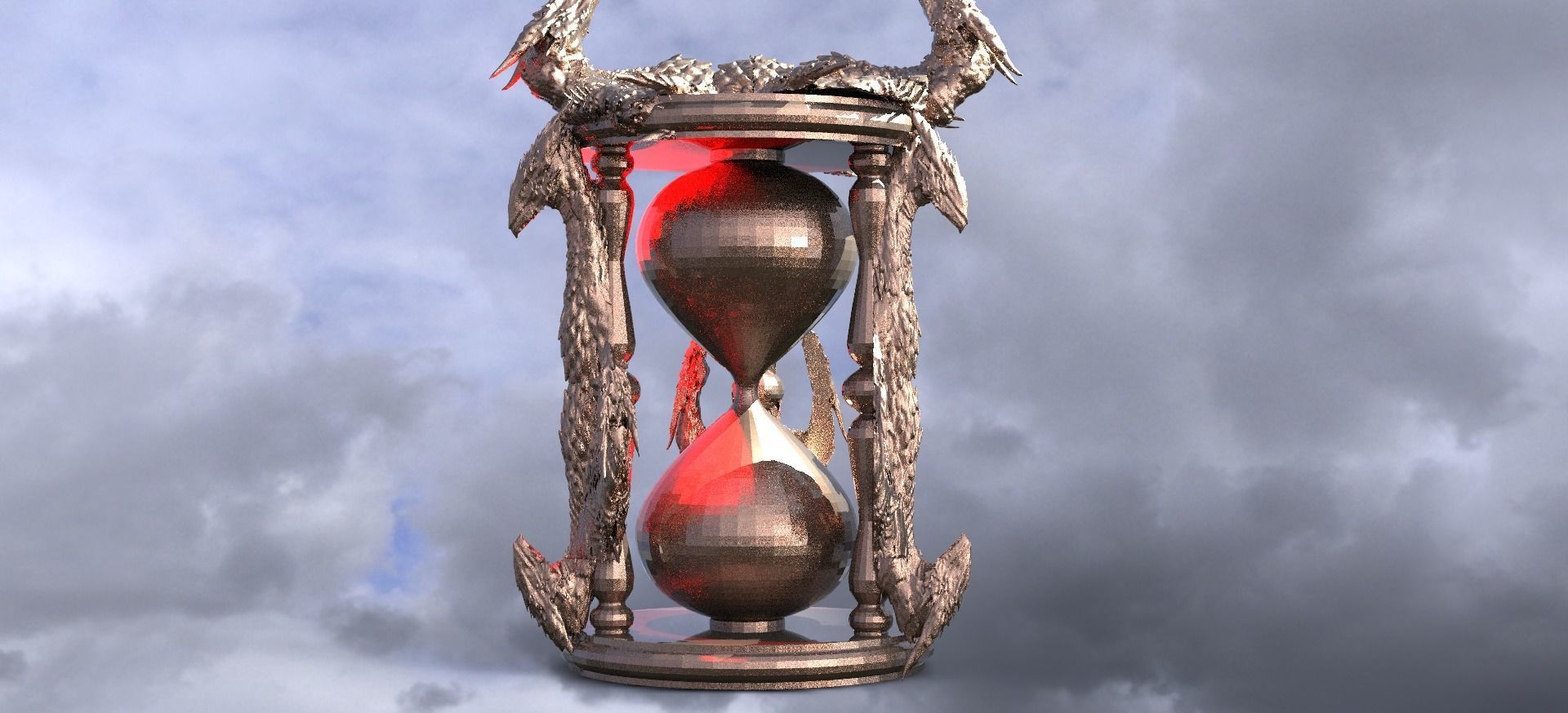 Dragon hourglass 4 3D model | CGTrader