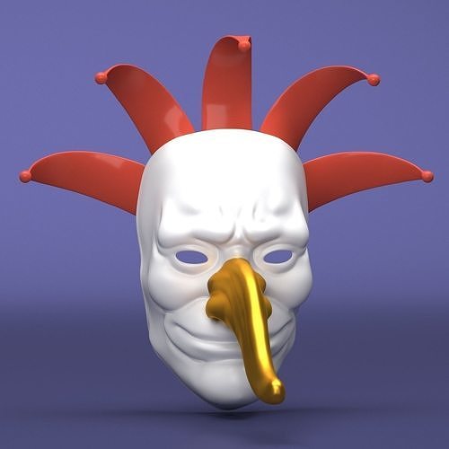 Mask Joker 3D model 3D printable | CGTrader