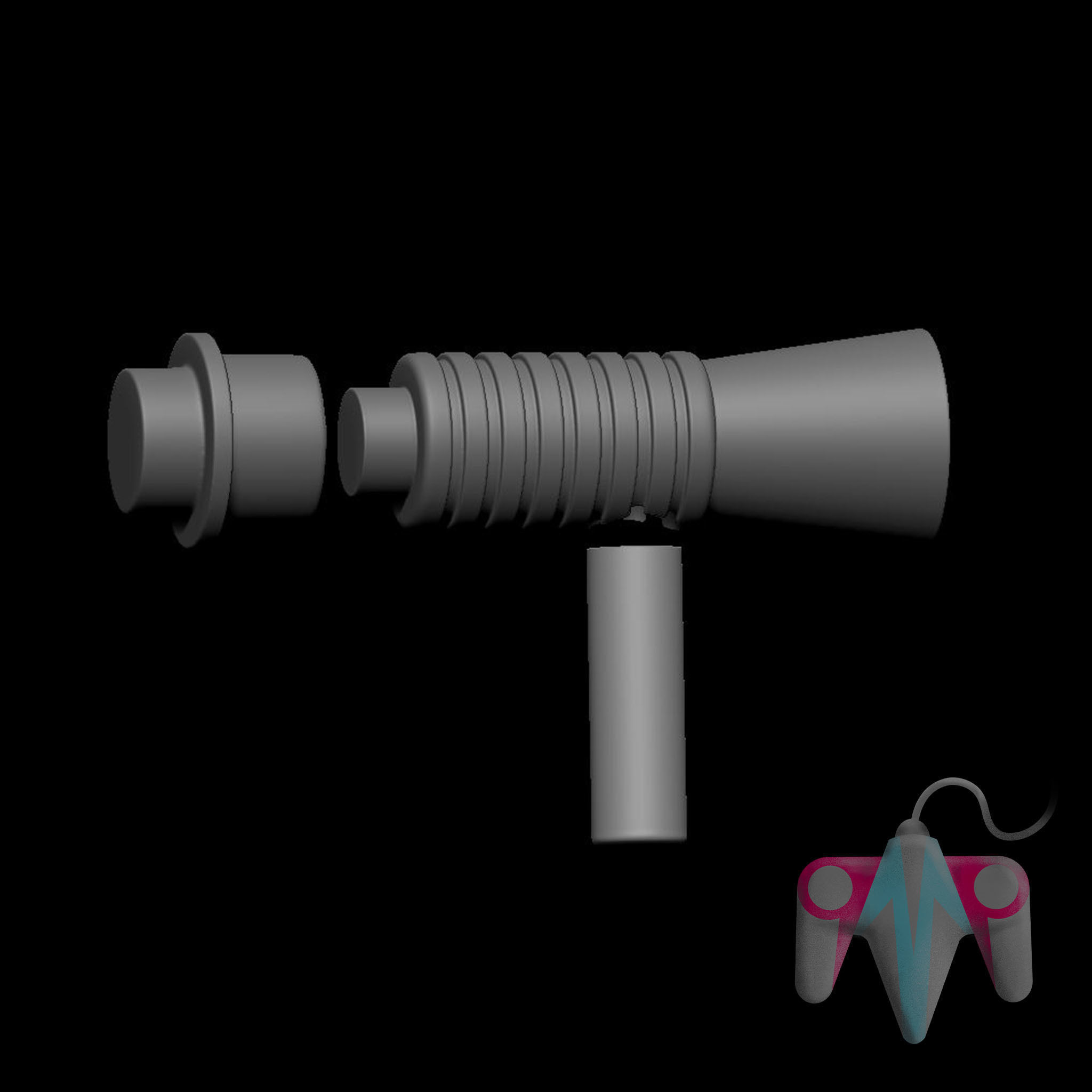 Megaphone Blaster 3D model 3D printable CGTrader