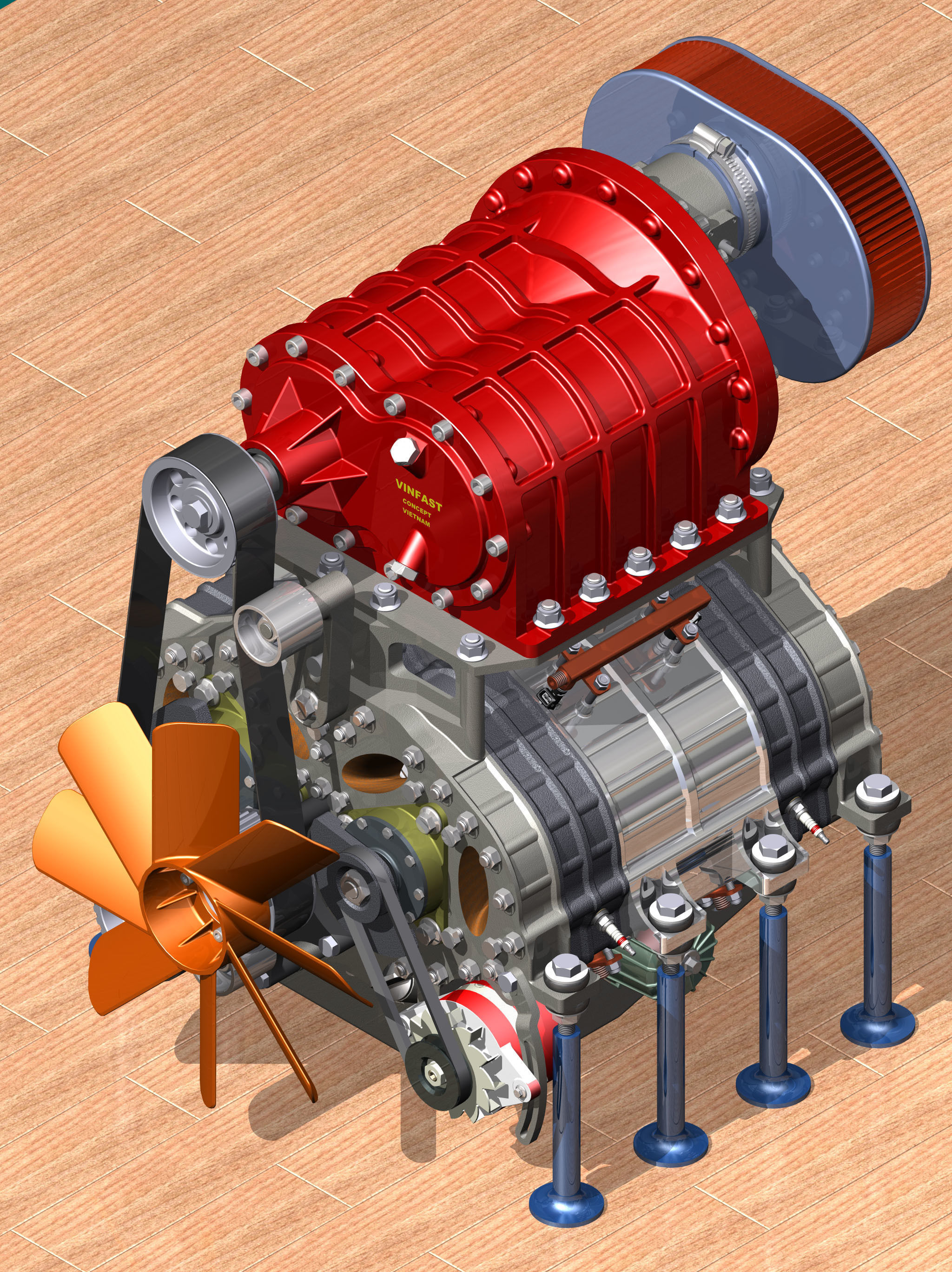 Rotary engine 3D model 3D printable CGTrader