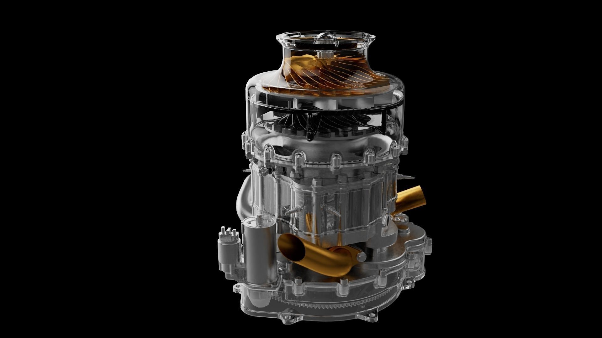 Two stroke rotary engine 3D model 3D printable CGTrader