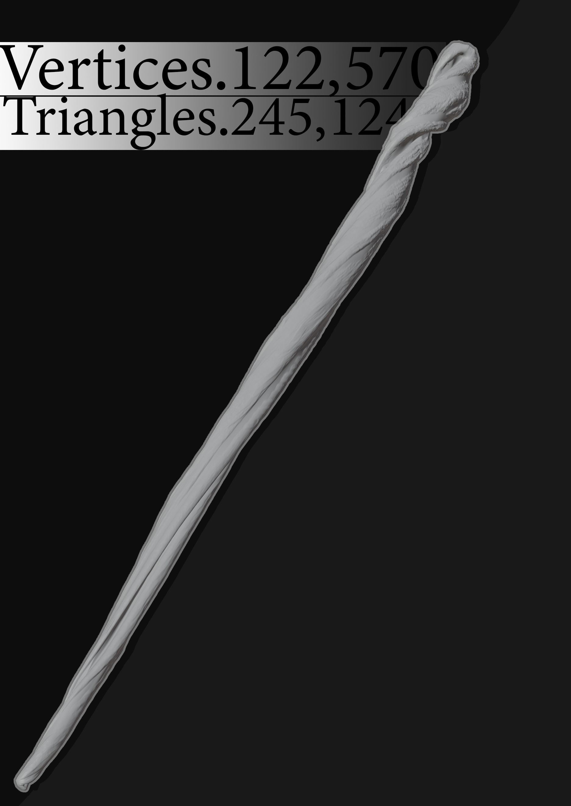 Wand wand free 3D model 3D printable | CGTrader