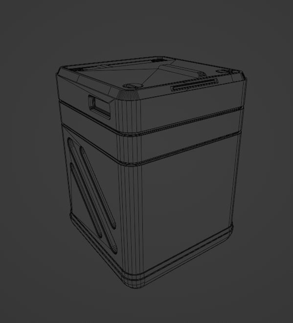 3D model Sci Fi Containers Minimalistic Damaged VR / AR / low-poly ...