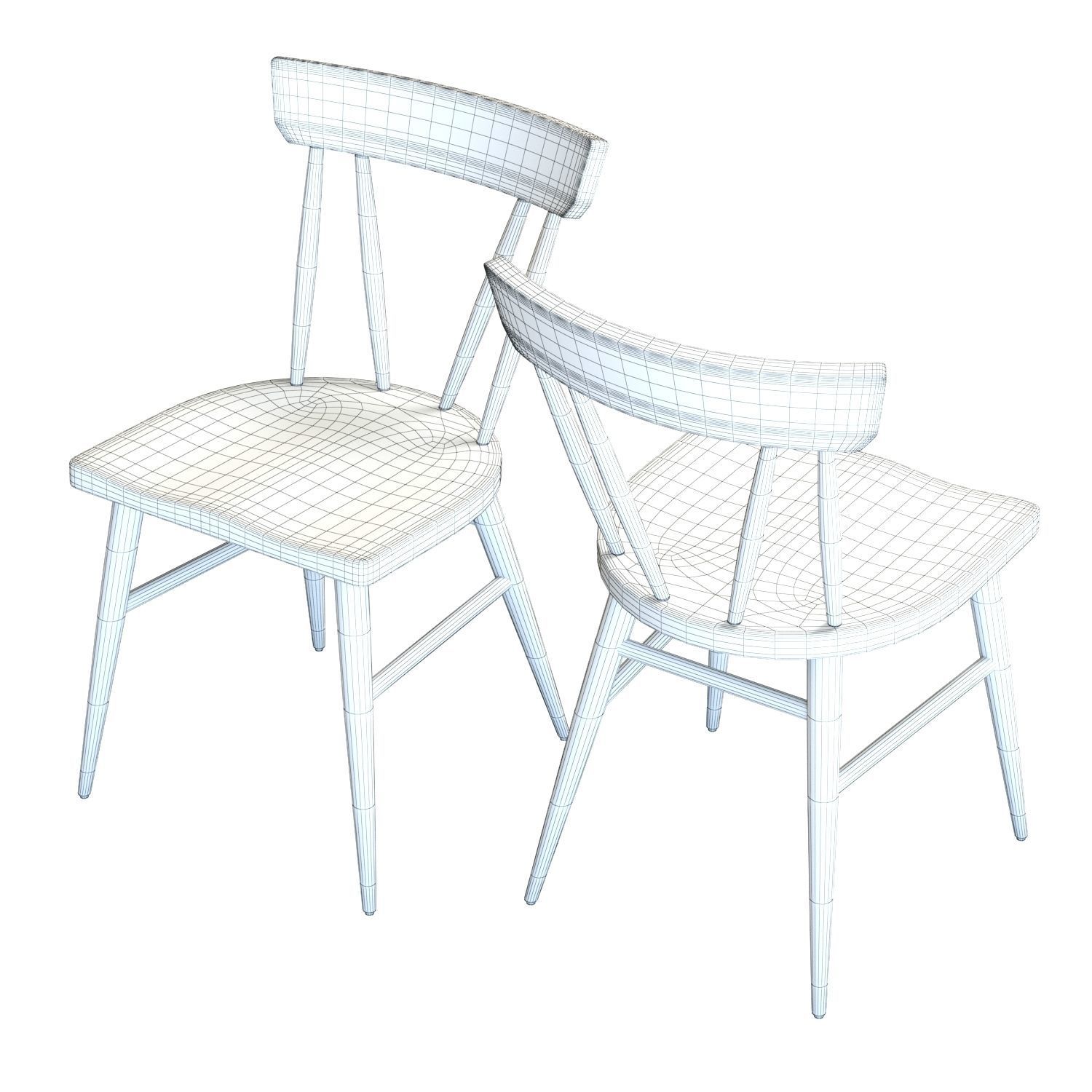 Crate and Barrel Juni Dining Chair 3D model CGTrader