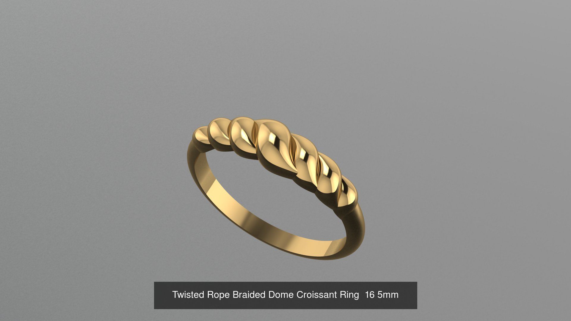 Twisted Rope Braided Dome Croissant Ring 3D Model Collection CGTrader