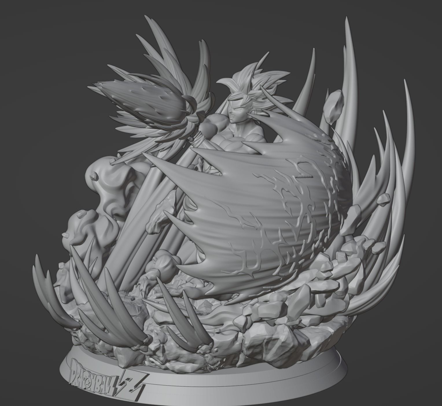Figurin Goku Diorama Kaioken 3D model 3D printable | CGTrader