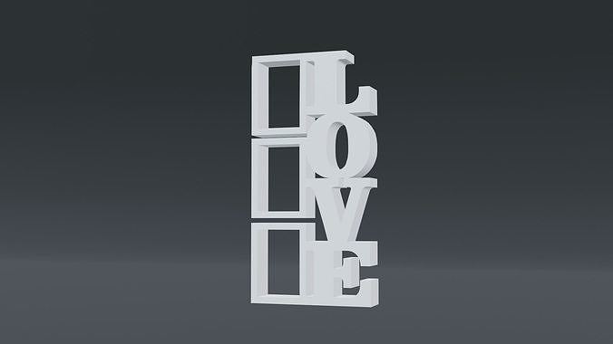 love 3D print model 3D model 3D printable | CGTrader