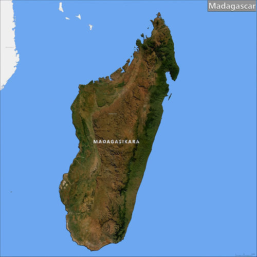 Madagascar Terrain Topography Elevation DEM Geography Landscape 3D