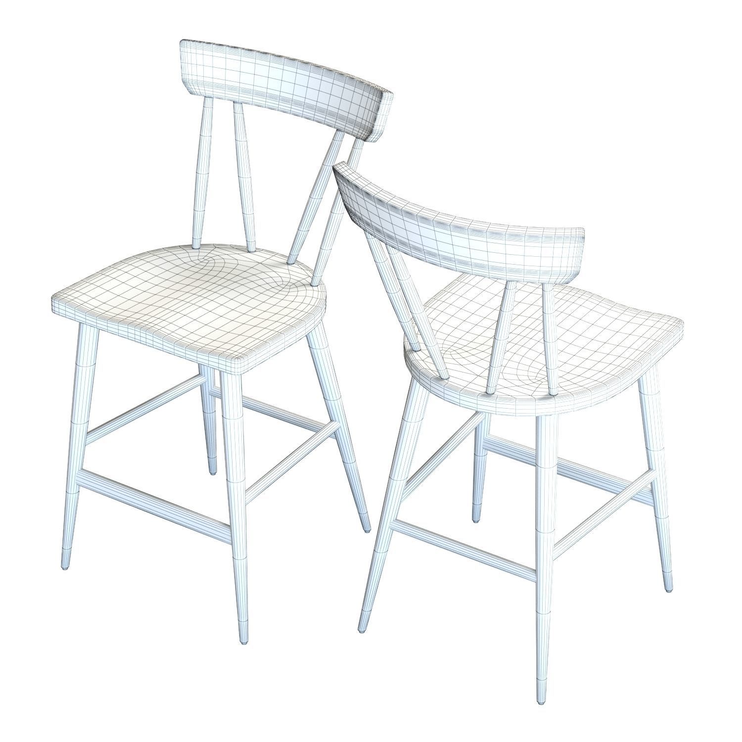 Crate and Barrel Juni Counter Stool 3D model CGTrader