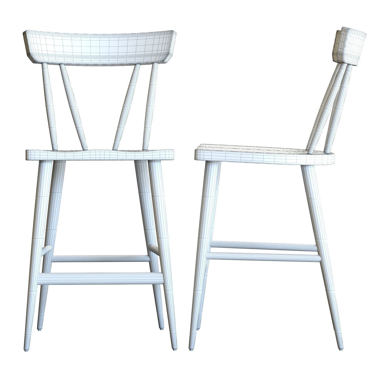 Crate and Barrel Juni Counter Stool 3D model CGTrader