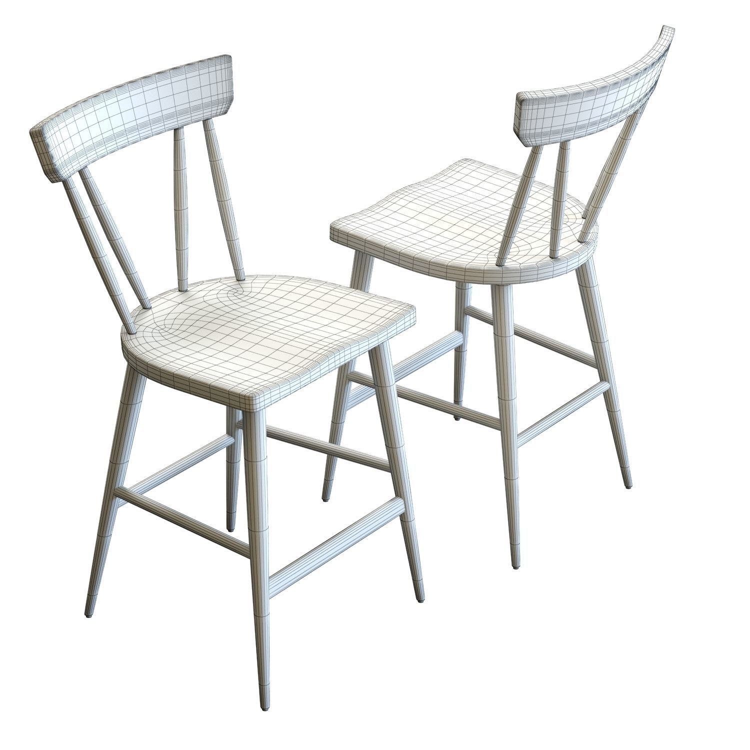 Crate and Barrel Juni Counter Stool 3D model CGTrader