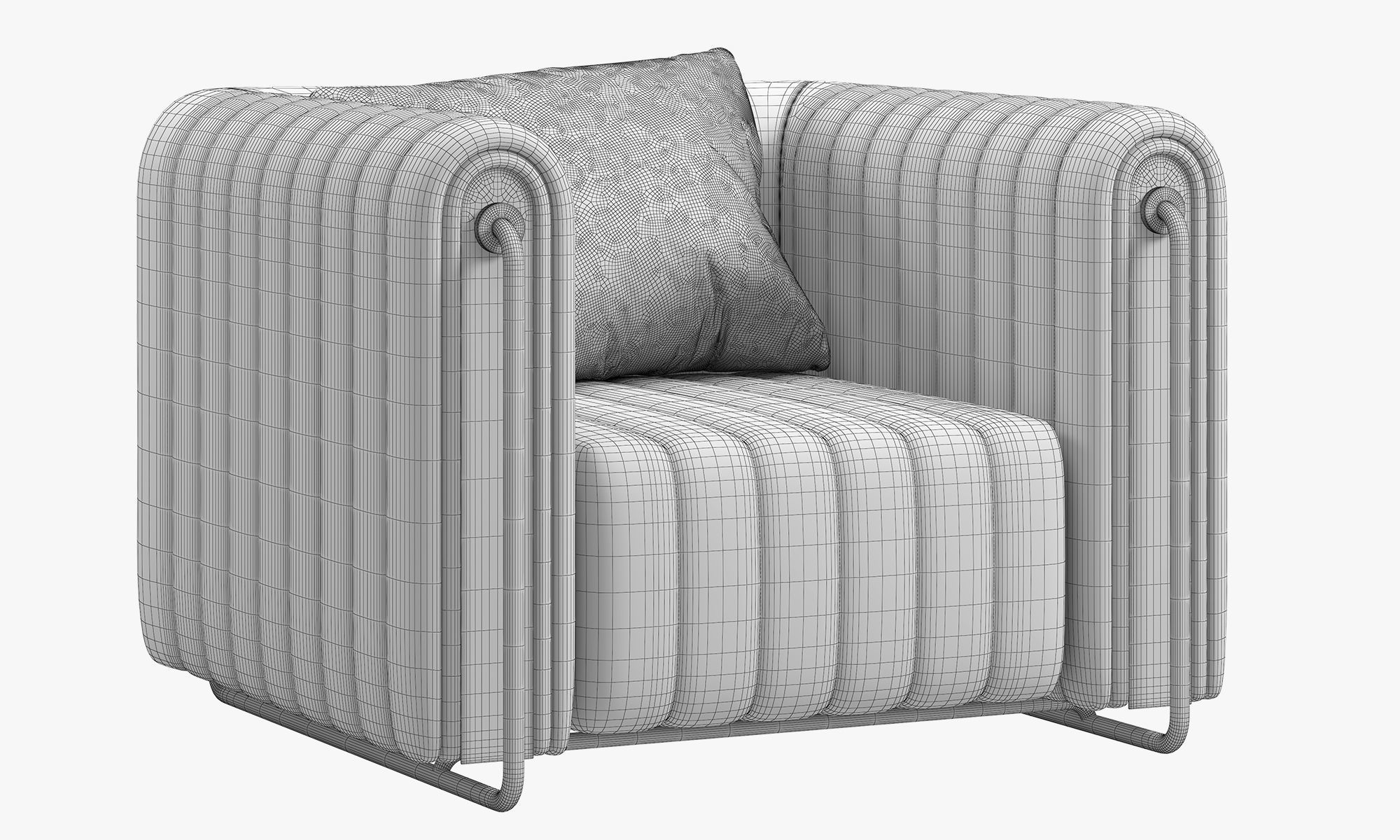 Rivers Armchair by Mezzo Collection 3D model | CGTrader