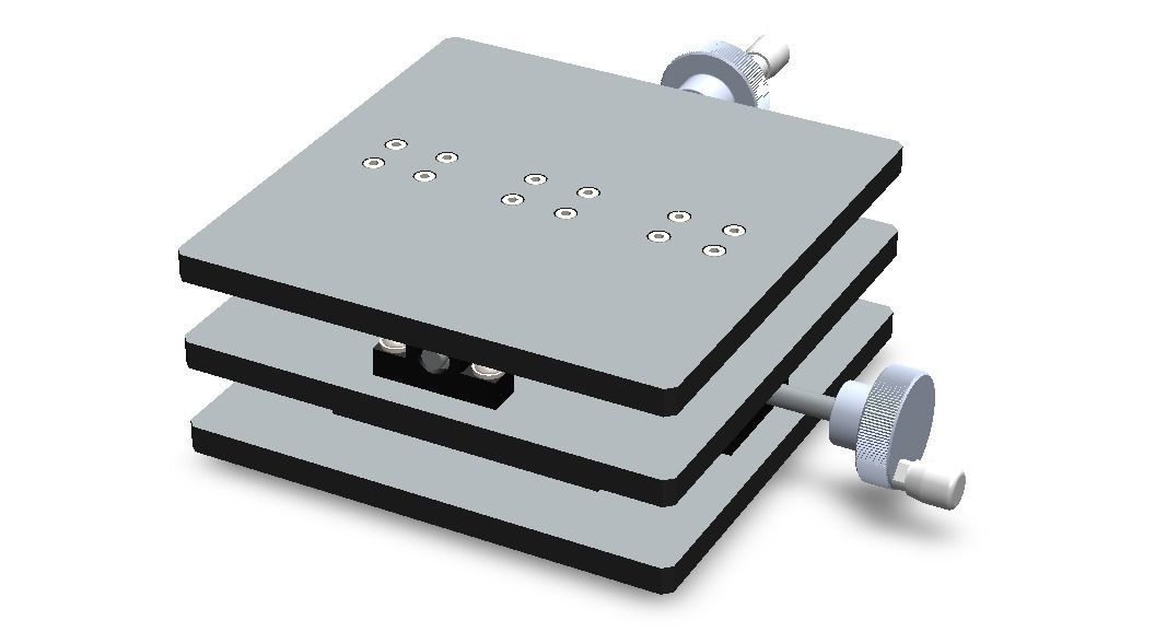 Custom Manual XY Table 3D model rigged CGTrader