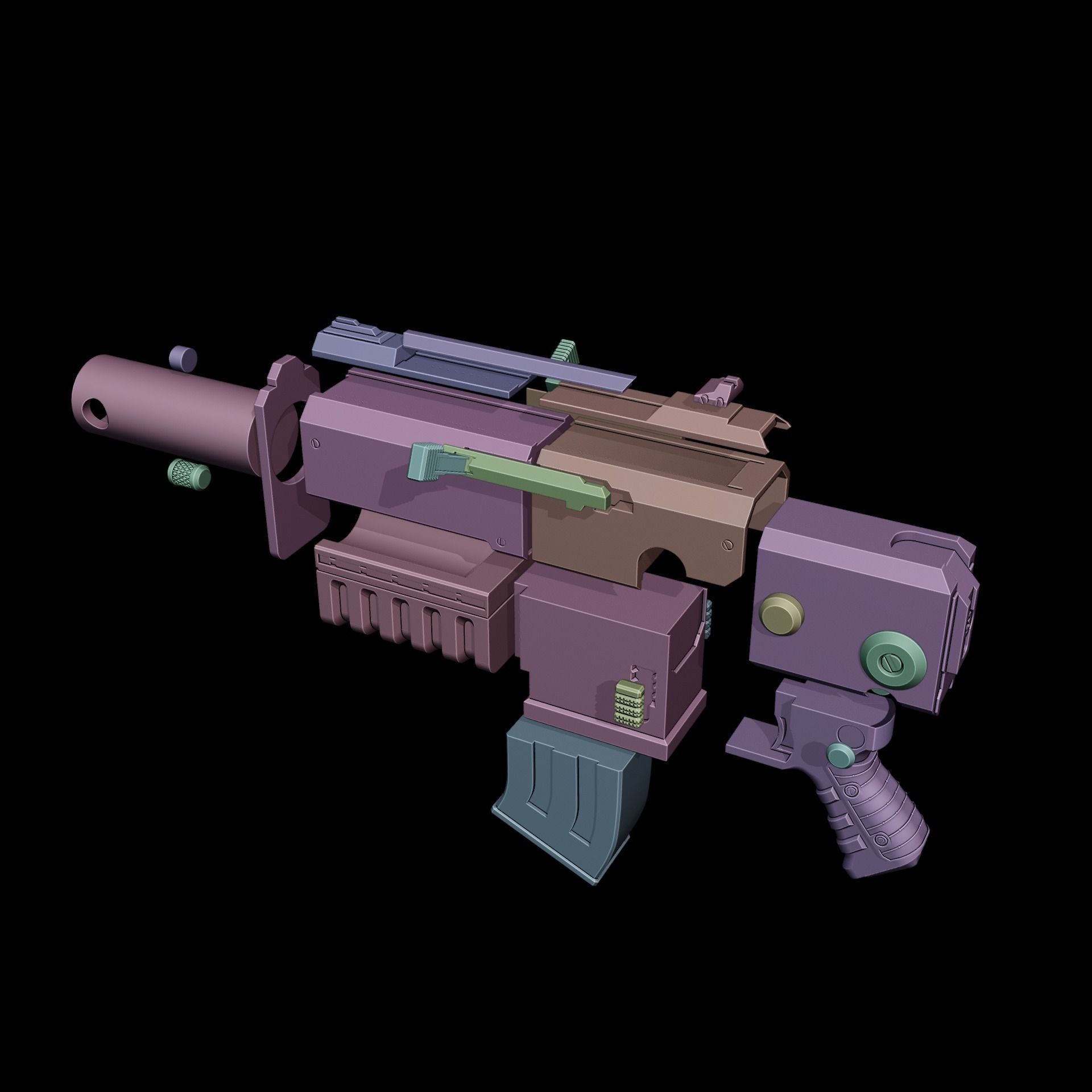 Boltgun Darktide Warhammer 40k 3D model 3D printable CGTrader