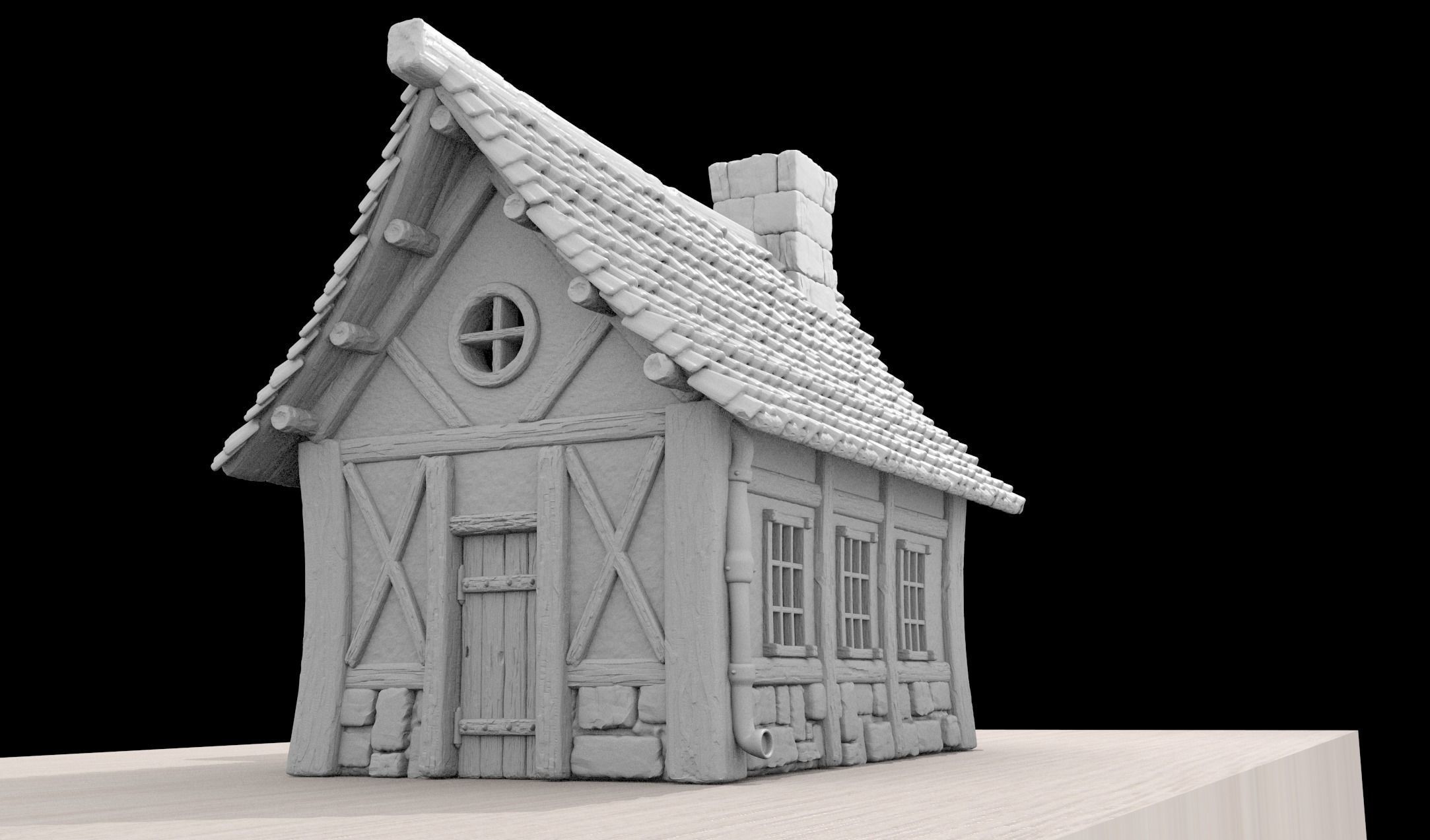 PRINTABLE MEDIEVAL HOUSE 3D model 3D printable | CGTrader