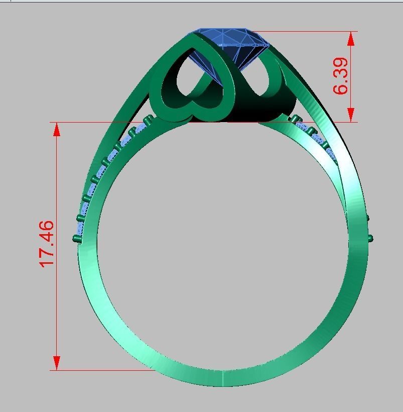 Diamond ring 0349 3D printable model free 3D model 3D printable | CGTrader