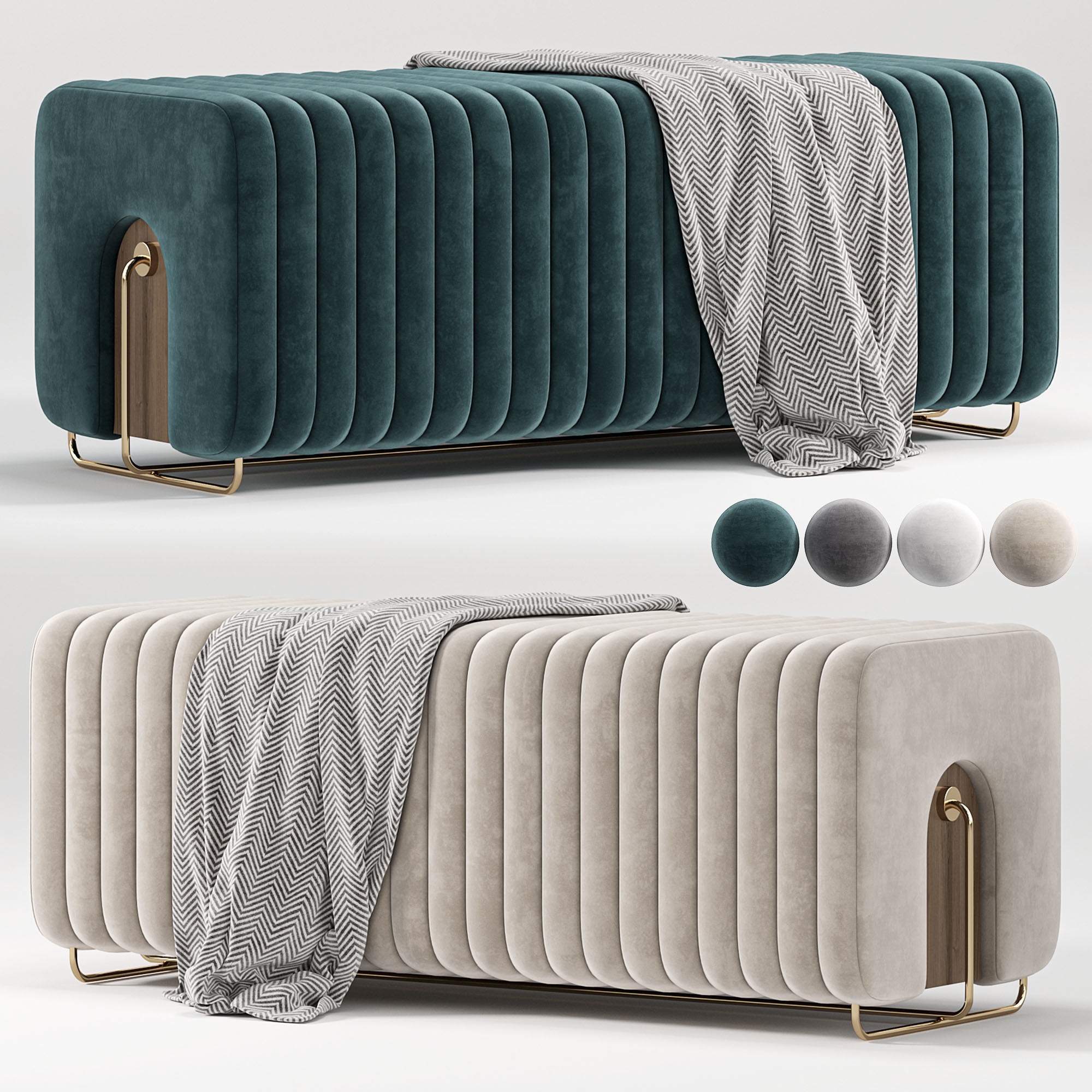 Rivers Bench By Mezzo Collection 3D model | CGTrader