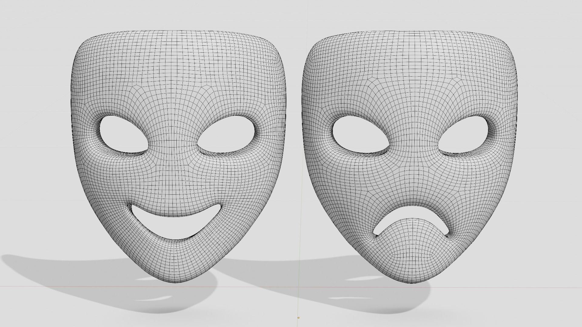 Theater mask with emotions 3D model | CGTrader