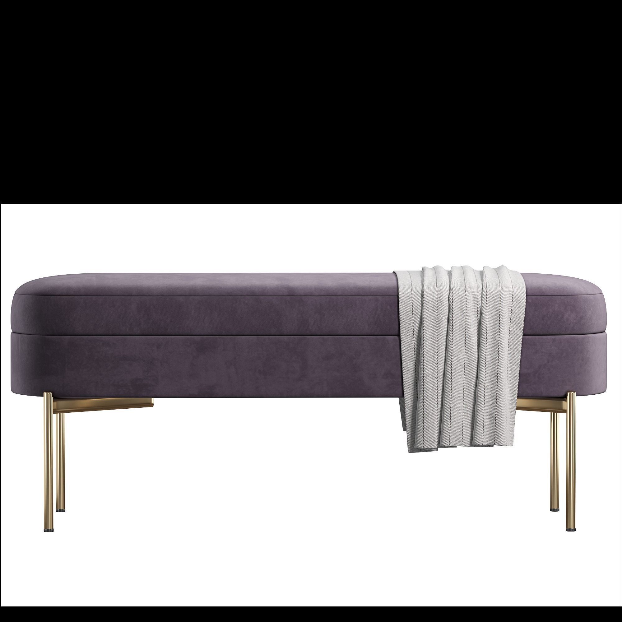 Chloe Storage Bench By Englishelm 3D model CGTrader