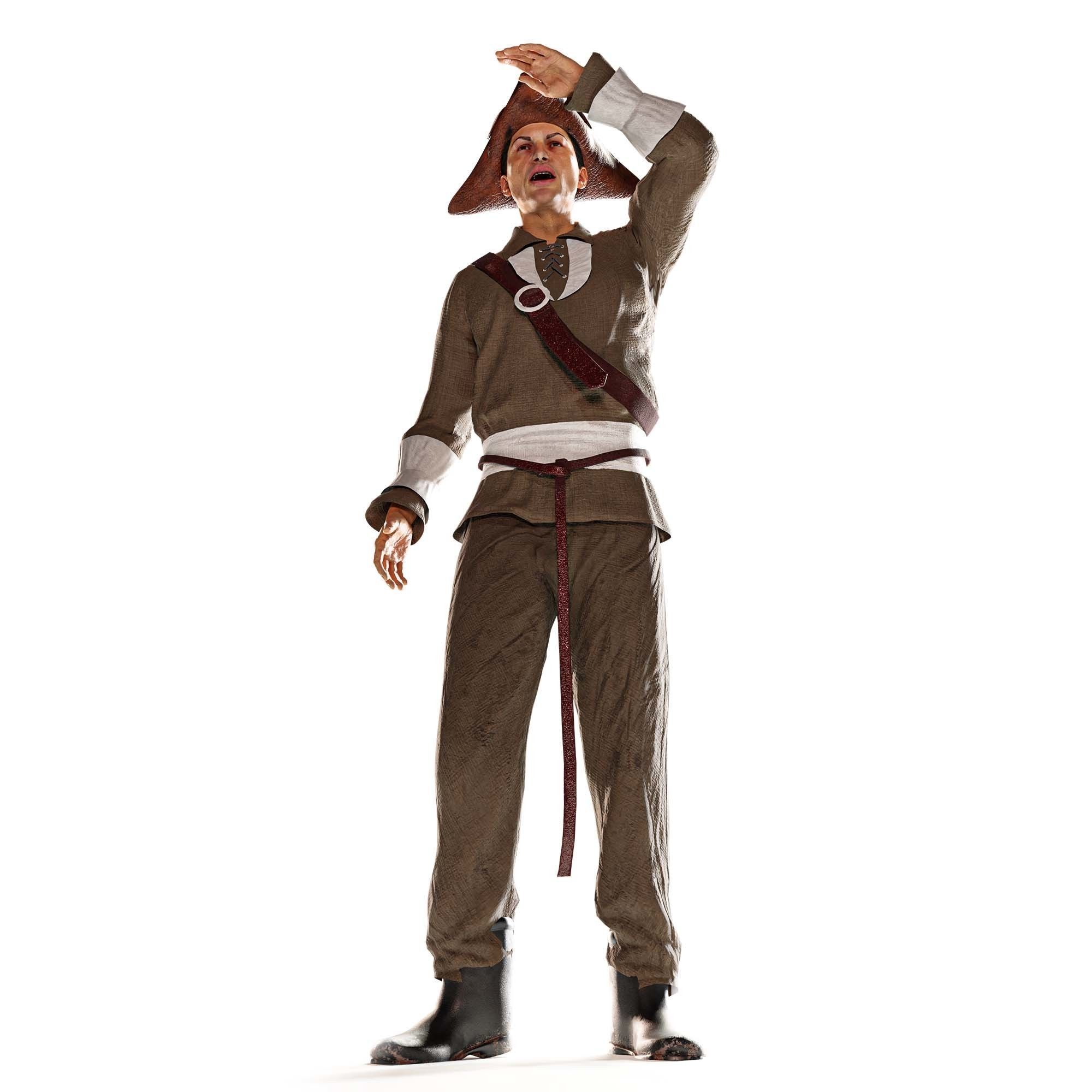 pirat soldier free VR / AR / low-poly 3D model animated rigged | CGTrader