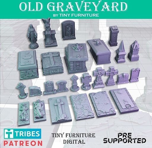 Old Graveyard 3D model 3D printable | CGTrader